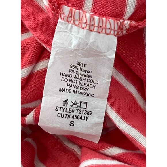 White Birch Striped Henley Top Women S Rayon Blend Coastal Preppy Summer Classic - Picture 8 of 9